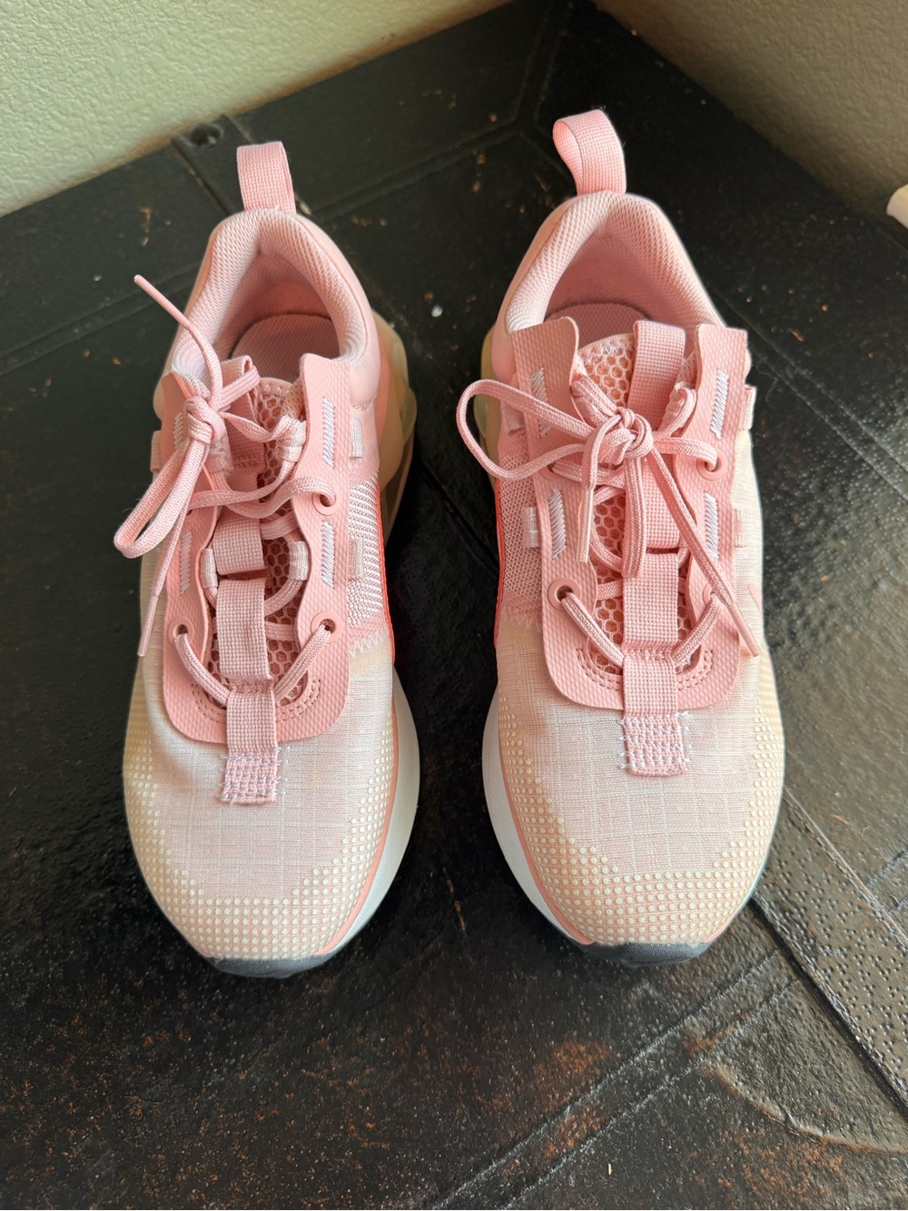 Nike Kids Pink and White Sneakers